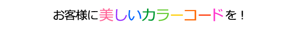 お客様に美しいカラーコードをお届けします！